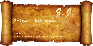 Zolnai Julianna névjegykártya
